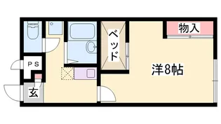 レオパレスハレルヤ【103号室】の間取り