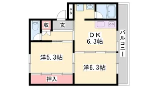 ヴィラナリー加東【5階】の間取り