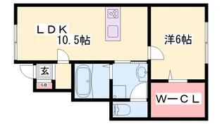メゾンキャレ【1階】の間取り