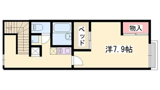レオパレスK【209号室】の間取り