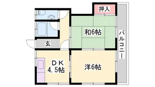 グリーンハイツ 北棟【202号室】の間取り