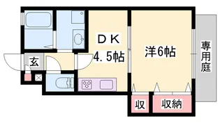 コンフォート花田Ⅱ【102号室】の間取り