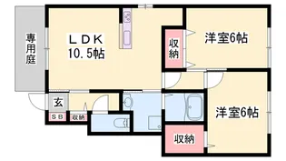 グランドゥール飾東【1階】の間取り
