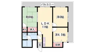 シティーオデオン【7階】の間取り