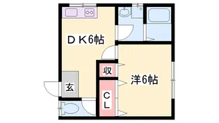 グリーンヒルズ神崎【1階】の間取り