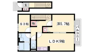 ヴァルト B棟【2階】の間取り