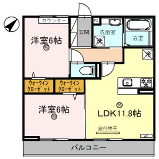 ラ グリシーヌ青山【1階】の間取り