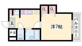 ジュネス神屋町【5階】の間取り