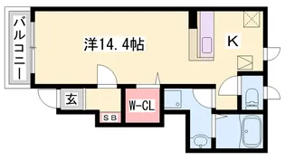 パークメゾン田寺1【1階】の間取り