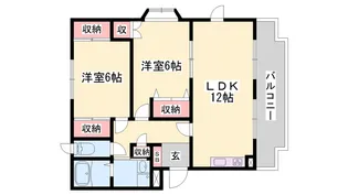 サン・セリス【1階】の間取り