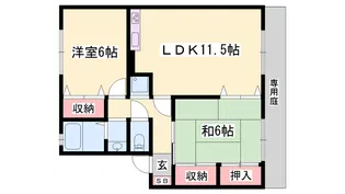 エスポワール 1棟【1階】の間取り