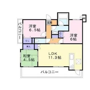 明治グランドヒル加古川駅前Ⅰ番館【401号室】の間取り