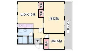 青山年ヶ森ハイツA棟【407号室】の間取り