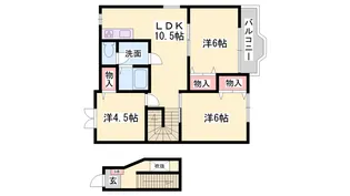 クールブラーシェA【2階】の間取り