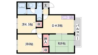 グランドゥール殿元【2階】の間取り