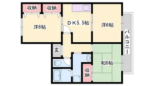ル・ソレイル明輝【1階】の間取り