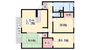 ロイヤルグレース花田B【202号室】の間取り