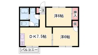 ファミールコーポ【2階】の間取り
