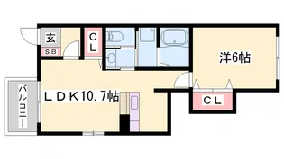 ノイ・フリーデA【1階】の間取り