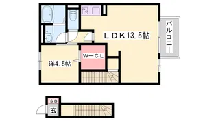 ウエストサイドスクエア【2階】の間取り