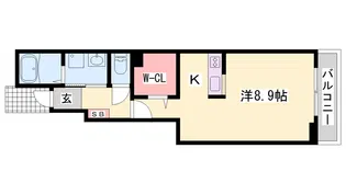 グランペール古賀Ⅲ A【1階】の間取り