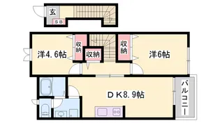 ヴェルドュールA【2階】の間取り