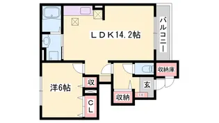 リバーサイドガーデン【1階】の間取り