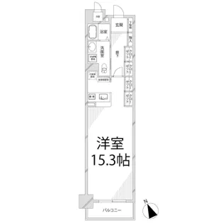キャッスルコート西新町【205号室】の間取り