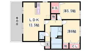 エスポアール メゾン A棟【2階】の間取り