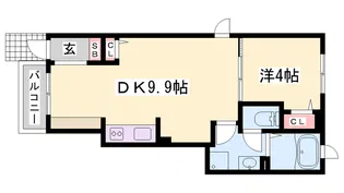エクセル伊伝居【1階】の間取り