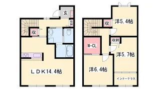 シャーメゾン姫路駅東【3号室】の間取り