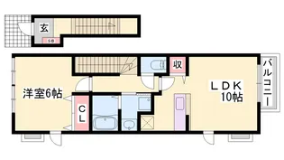 ラ・ペッシェS【2階】の間取り