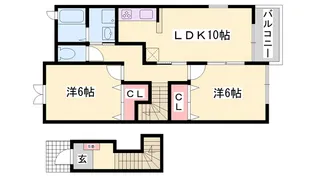 リッツハウス ヴィラ【2階】の間取り