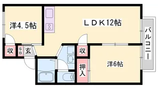 パークハイツ早瀬【202号室】の間取り