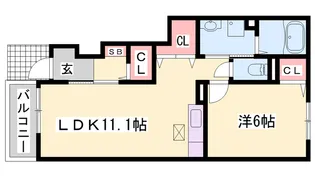 おおらいハイム【1階】の間取り