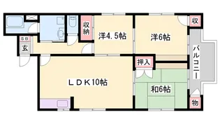 垣根マンション【3階】の間取り