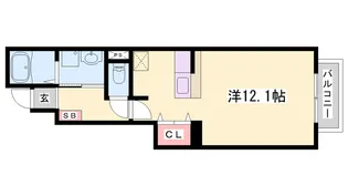 ヴィラ・セレーノ【102号室】の間取り