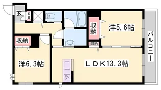 パールコート【302号室】の間取り