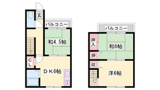 辻井テラスハウス【1階】の間取り