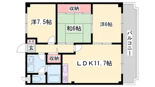 マリッチ今宿【3階】の間取り