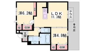 サニーコート加佐弐番館【1階】の間取り