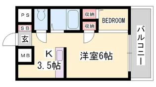 サンシャイン・佐野【106号室】の間取り