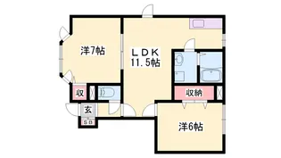 シティアークⅡ【1階】の間取り