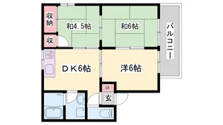 ファミール御立東【102号室】の間取り