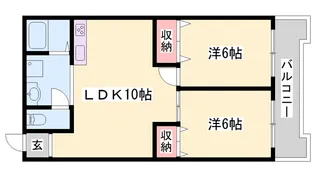 コーポラス今宿【10階】の間取り