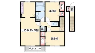 セジュールM・青山西【2階】の間取り