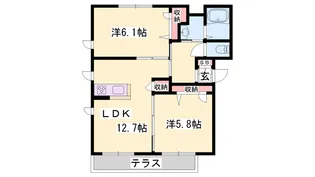 エフ・メゾン【101号室】の間取り