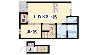 カプラン小野天神【2階】の間取り