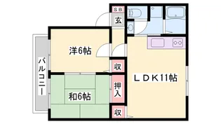 ウエストコート【1階】の間取り