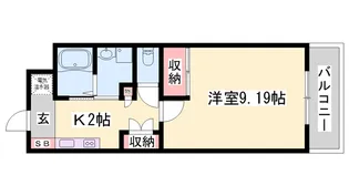 ジュネス宝殿駅前【206号室】の間取り